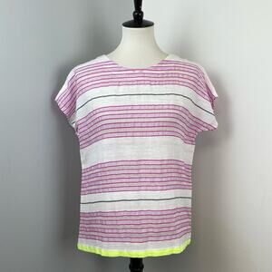 NEW Lemlem Handmade Striped Short Sleeve Top Small